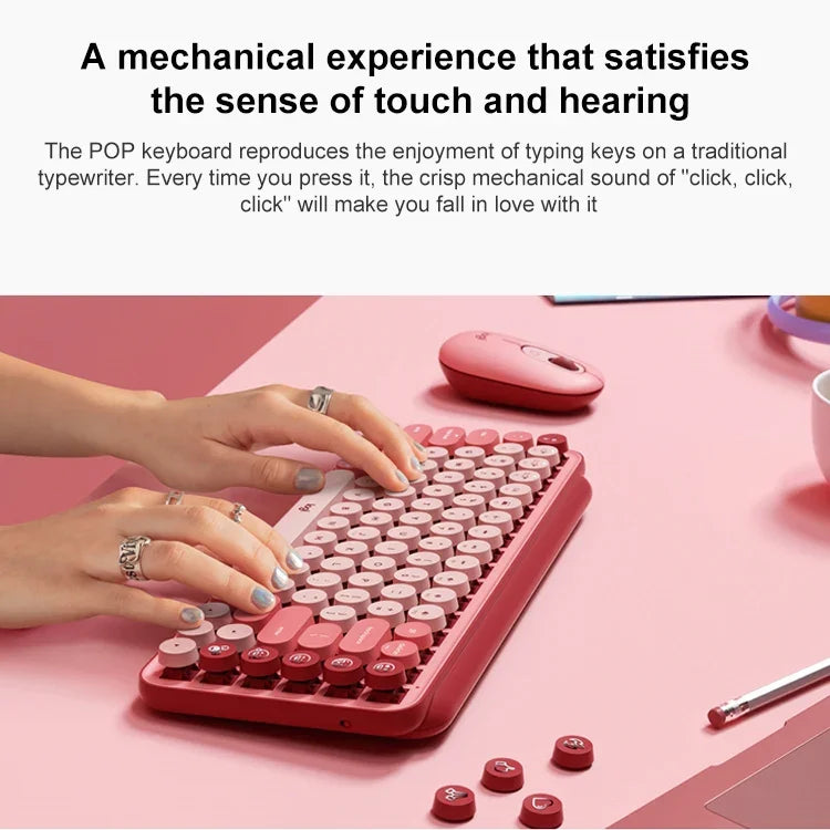 لوحة مفاتيح ميكانيكية بلوتوث بأزرار دائرية من لوجيتك POP KEYS