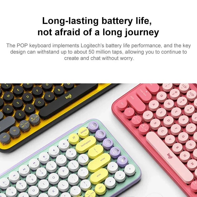 لوحة مفاتيح ميكانيكية بلوتوث بأزرار دائرية من لوجيتك POP KEYS