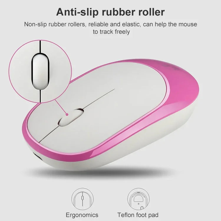 فأرة صغيرة قابلة للشحن لاسلكية 2.4G للكمبيوتر المحمول بدقة 1000dpi، ZGB 360