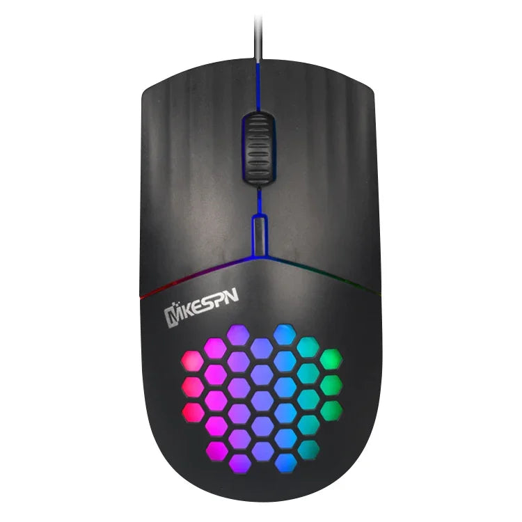 فأرة سلكية مجوفة RGB بمنفذ USB، MKESPN SXS-838