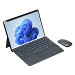 غطاء جلد للوحة مفاتيح بلوتوث بإضاءة خلفية ملونة مع فتحة قلم لجهاز Microsoft Surface Pro 8 اللوحي، لجهاز Microsoft Surface Pro 8