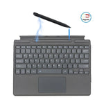 غطاء جلد بلوحة مفاتيح بلوتوث لجهاز Microsoft Surface Pro 8 / Pro X مع فتحة للقلم، لجهاز Microsoft Surface Pro 8 / Pro X