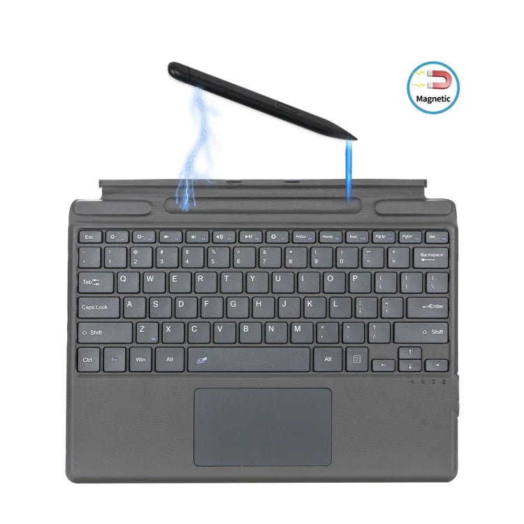 غطاء جلد بلوحة مفاتيح بلوتوث لجهاز Microsoft Surface Pro 8 / Pro X مع فتحة للقلم، لجهاز Microsoft Surface Pro 8 / Pro X