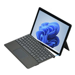 غطاء جلد بلوحة مفاتيح بلوتوث لجهاز Microsoft Surface Pro 8 / Pro X مع فتحة للقلم، لجهاز Microsoft Surface Pro 8 / Pro X