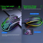 فأرة ألعاب iMICE T97 بإضاءة LED RGB، 7 أزرار، سلك USB، دقة 7200 DPI