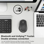 فأرة لوجيتك M720 متعددة الأوضاع لاسلكية بلوتوث، دقة 1000 DPI، 2.4 جيجاهرتز