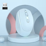 HXSJ M107 فأرة لاسلكية قابلة لإعادة الشحن بوضعين 2.4GHz + بلوتوث 5.1 بعدد 4 أزرار ودقة 1600 DPI، نسخة البطارية