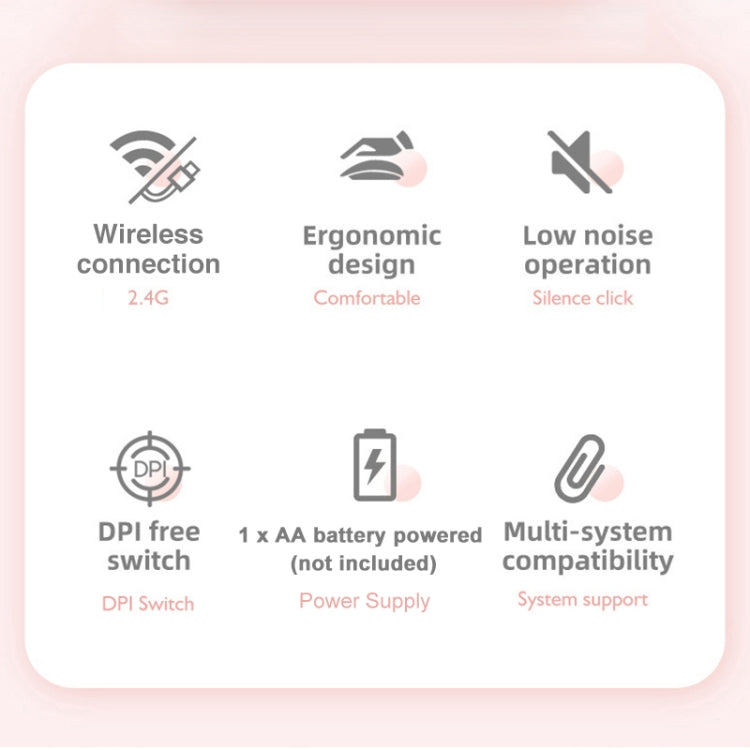 HXSJ M107 فأرة لاسلكية قابلة لإعادة الشحن بوضعين 2.4GHz + بلوتوث 5.1 بعدد 4 أزرار ودقة 1600 DPI، نسخة البطارية