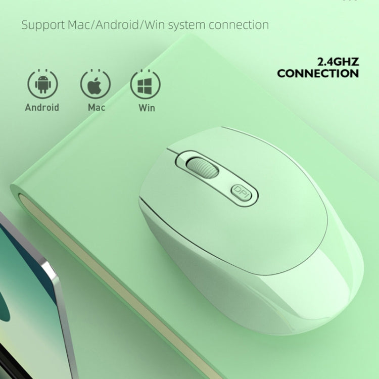 HXSJ M107 فأرة لاسلكية قابلة لإعادة الشحن بوضعين 2.4GHz + بلوتوث 5.1 بعدد 4 أزرار ودقة 1600 DPI، نسخة البطارية