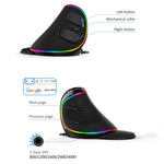 فأرة بصرية سلكية DELUX M618 Plus RGB مريحة عمودية بدقة 4000 DPI، سلكية