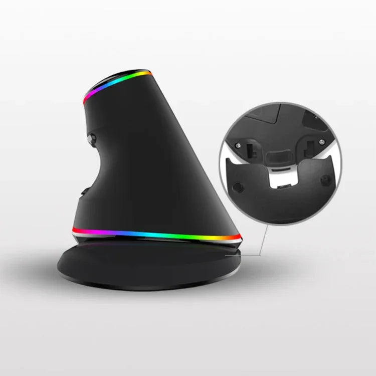 فأرة بصرية سلكية DELUX M618 Plus RGB مريحة عمودية بدقة 4000 DPI، سلكية