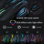 فأرة ألعاب سلكية USB ضوئية تنافسية بأضواء ملونة 7D من سلسلة Aula Ghost Shark II، دقة قصوى 4000 DPI، Ghost Shark II(B)