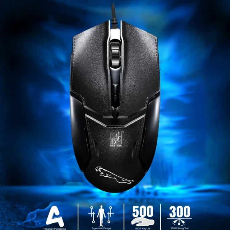فأرة ألعاب بصرية سلكية USB Chasing Leopard 179 بدقة 1600 DPI مع إضاءة قابلة للتعديل بثلاث سرعات، الطول: 1.3 م، 179
