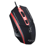 فأرة ألعاب بصرية سلكية USB Chasing Leopard 199 بدقة 1600 DPI مع إضاءة خلفية LED قابلة للتعديل بثلاث سرعات، الطول: 1.3 م، 199 أسود، 199