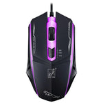 فأرة ألعاب بصرية سلكية USB Chasing Leopard 199 بدقة 1600 DPI مع إضاءة خلفية LED قابلة للتعديل بثلاث سرعات، الطول: 1.3 م، 199 أسود، 199