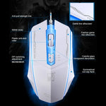 فأرة ألعاب بصرية سلكية USB Chasing Leopard 199 بدقة 1600 DPI مع إضاءة خلفية LED قابلة للتعديل بثلاث سرعات، الطول: 1.3 م، 199 أسود، 199