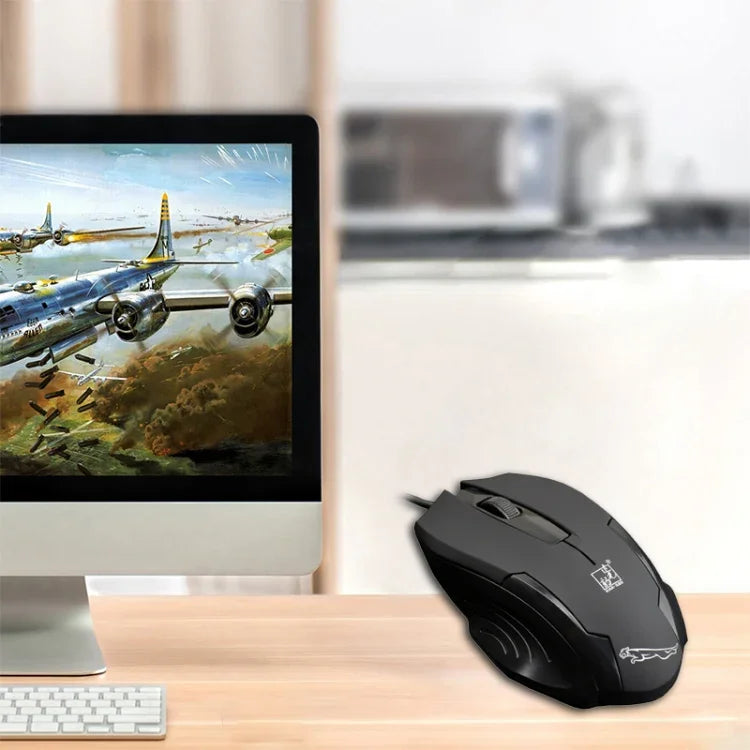 فأرة ألعاب بصرية سلكية USB Chasing Leopard 512G بتشطيب غير لامع، الطول: 1.3 م، 512G