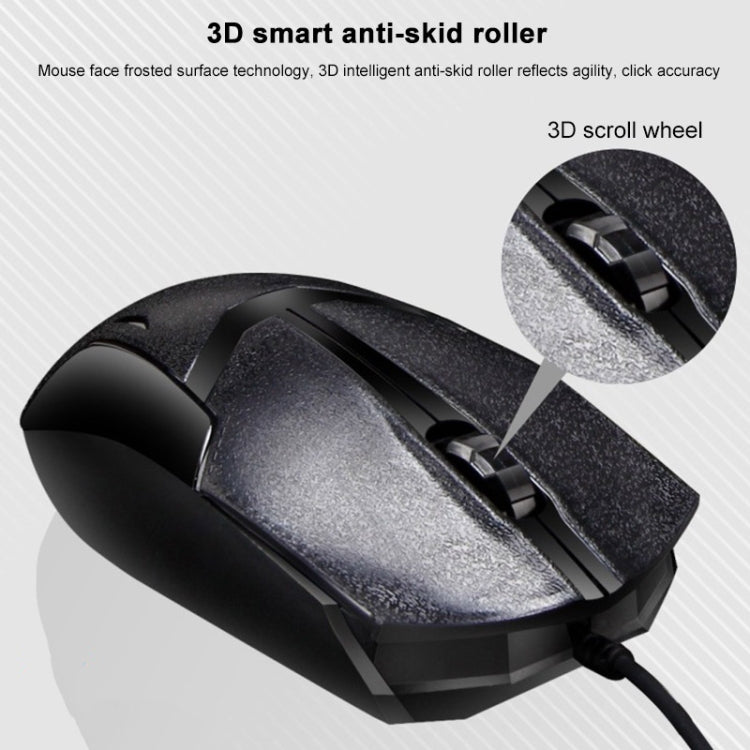 مجموعة لوحة مفاتيح مكتبية للألعاب مكتوبة سلكية USB Chasing Leopard Q17 بعدد 104 مفتاح + فأرة متماثلة سلكية، طول كابل لوحة المفاتيح: 1.4 م، طول كابل الفأرة: 1.3 م، Q17 أسود، Q17 أبيض