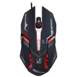 فأرة ألعاب بصرية سلكية USB Chasing Leopard V17 بدقة 2400 DPI مع نمط خطي قابل للتعديل بأربع سرعات وإضاءة LED تنفسية، الطول: 1.45 م، V17، V17 أسود نفاث