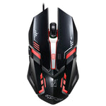 فأرة ألعاب بصرية سلكية USB Chasing Leopard V17 بدقة 2400 DPI مع نمط خطي قابل للتعديل بأربع سرعات وإضاءة LED تنفسية، الطول: 1.45 م، V17، V17 أسود نفاث
