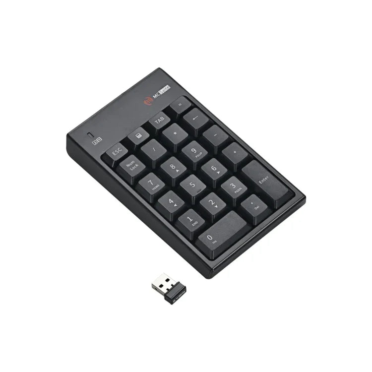 مجموعة فأرة لاسلكية 2.4 جيجاهرتز + لوحة مفاتيح رقمية بعدد 22 مفتاح MC Saite MC-61CB مع مستقبل USB لأجهزة الكمبيوتر واللابتوب