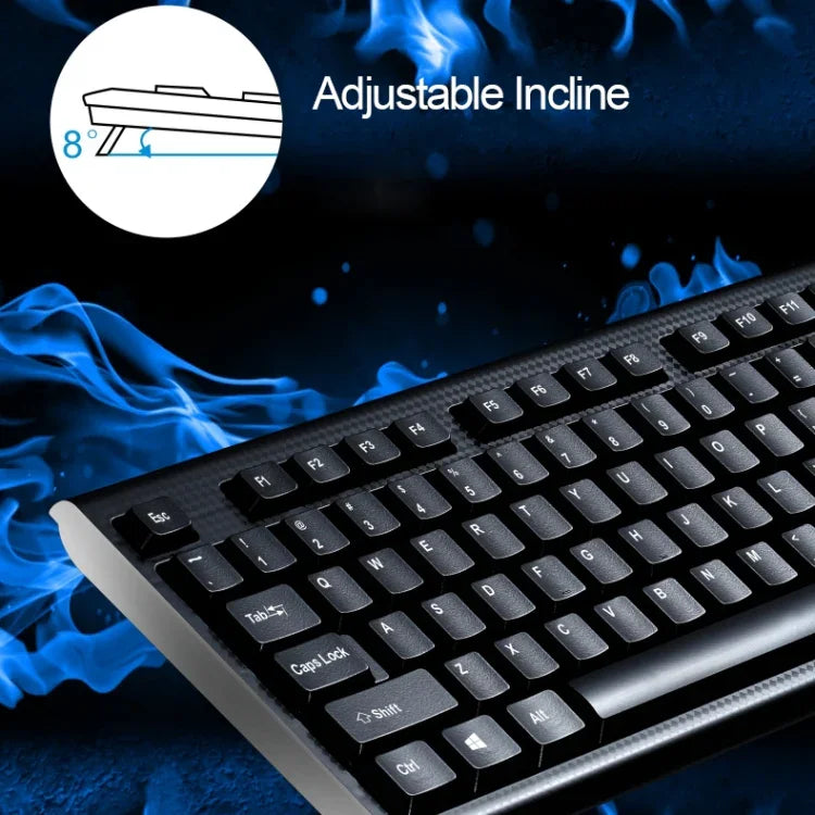 لوحة مفاتيح ألعاب ومكتب عامة ZGB Q9 بعدد 104 مفاتيح مع ملمس شبكي سلكية عبر USB