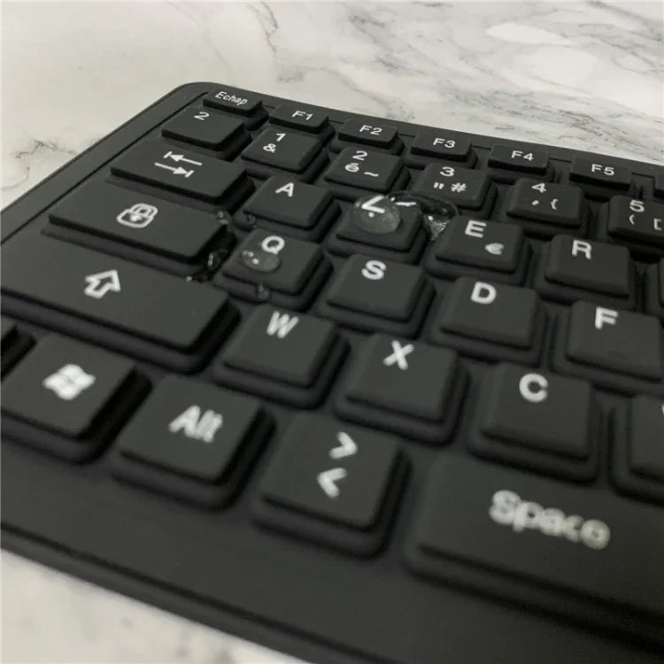 لوحة مفاتيح فرنسية سلكية مقاومة للماء USB بعدد 103 مفاتيح، طول الكابل: 1.5 متر