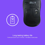 ماوس لاسلكي Logitech M186 موفر للطاقة للاستخدام المكتبي مع USB للابتوب والكمبيوتر المكتبي، عالمي