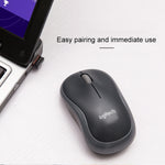 ماوس لاسلكي Logitech M186 موفر للطاقة للاستخدام المكتبي مع USB للابتوب والكمبيوتر المكتبي، عالمي