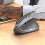 فأرة رأسية بصرية لاسلكية HXSJ T29 بلوتوث 3.0 بستة أزرار، دقة 2400 DPI، تصميم مريح قابل للتعديل، اللون رمادي