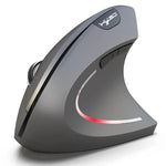 فأرة رأسية بصرية لاسلكية HXSJ T29 بلوتوث 3.0 بستة أزرار، دقة 2400 DPI، تصميم مريح قابل للتعديل، اللون رمادي