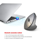 فأرة رأسية بصرية لاسلكية HXSJ T29 بلوتوث 3.0 بستة أزرار، دقة 2400 DPI، تصميم مريح قابل للتعديل، اللون رمادي