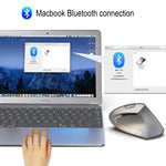 فأرة رأسية بصرية لاسلكية HXSJ T29 بلوتوث 3.0 بستة أزرار، دقة 2400 DPI، تصميم مريح قابل للتعديل، اللون رمادي