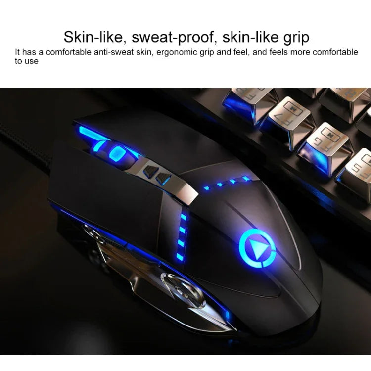 مجموعة لوحة مفاتيح ميكانيكية بإضاءة خلفية RGB مع ماوس بصري صامت من YINDIAO K002، إضاءة خلفية RGB / صامت / أسود، إضاءة خلفية RGB / أبيض
