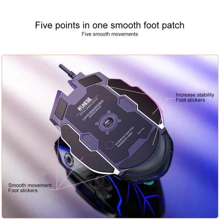 مجموعة لوحة مفاتيح ميكانيكية بإضاءة خلفية RGB مع ماوس بصري صامت من YINDIAO K002، إضاءة خلفية RGB / صامت / أسود، إضاءة خلفية RGB / أبيض