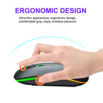ماوس لاسلكي صامت ملون 4 أزرار 2.4G من HXSJ M40