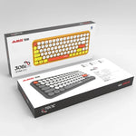 لوحة مفاتيح بلوتوث Ajazz 308I بعدد 84 مفتاحًا للأجهزة اللوحية والهواتف المحمولة وأجهزة الكمبيوتر والمكاتب المنزلية، أصفر
