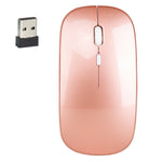ماوس بصري لاسلكي صامت قابل للتعديل بثلاث سرعات بدقة 1600 DPI 2.4GHz من HXSJ M80، ذهبي، ذهبي وردي، فضي، أبيض، أسود، رمادي