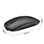 ماوس بصري لاسلكي صامت قابل للتعديل بثلاث سرعات بدقة 1600 DPI 2.4GHz من HXSJ M80، ذهبي، ذهبي وردي، فضي، أبيض، أسود، رمادي