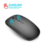 ماوس بصري لاسلكي صامت قابل للتعديل بثلاث سرعات بدقة 1600 DPI 2.4GHz من HXSJ M80، ذهبي، ذهبي وردي، فضي، أبيض، أسود، رمادي