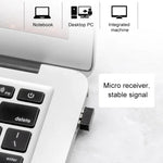 فأرة ألعاب لاسلكية صامتة ET X-08 بعدد 7 مفاتيح بدقة 2400 DPI و2.4G مع مستقبل USB وإضاءة خلفية ملونة