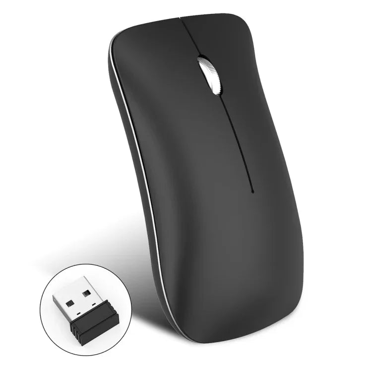 فأرة بصرية مريحة قابلة للتعديل بثلاثة أوضاع HXSJ T23 لاسلكية بتقنية Bluetooth 5.0 + Bluetooth 3.0 + 2.4GHz بعدد 4 مفاتيح ودقة 1600 DPI، T23 أسود