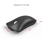 فأرة بصرية مريحة قابلة للتعديل بثلاثة أوضاع HXSJ T23 لاسلكية بتقنية Bluetooth 5.0 + Bluetooth 3.0 + 2.4GHz بعدد 4 مفاتيح ودقة 1600 DPI، T23 أسود