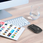 فأرة بصرية مريحة قابلة للتعديل بثلاثة أوضاع HXSJ T23 لاسلكية بتقنية Bluetooth 5.0 + Bluetooth 3.0 + 2.4GHz بعدد 4 مفاتيح ودقة 1600 DPI، T23 أسود