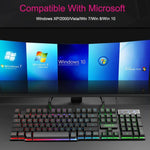 لوحة مفاتيح ألعاب سلكية iMICE AK-600 USB مع أغطية مفاتيح عائمة مضيئة، إضاءة خلفية متوهجة (أسود)