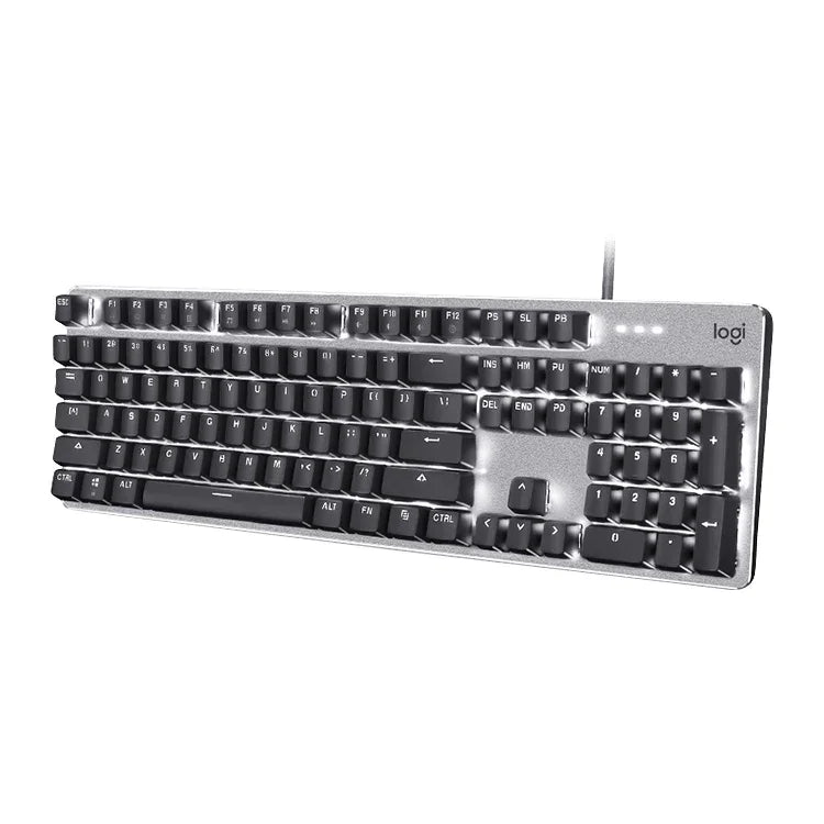 لوحة مفاتيح ميكانيكية سلكية مضيئة Logitech K845 بمفتاح CHERRY الأزرق، طول الكابل: 1.8م، مفتاح CHERRY الأزرق