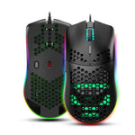 ماوس ألعاب سلكي قابل للبرمجة HXSJ J900 مع 6 أزرار وإضاءة RGB (أبيض)، J900 (أسود)، J900 (أبيض)