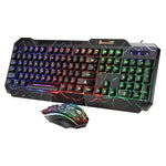 مجموعة لوحة مفاتيح وفأرة ألعاب سلكية SHIPADOO D620 بإضاءة RGB خلفية مكسورة اللون مع 104 مفتاح للحاسوب المحمول والكمبيوتر