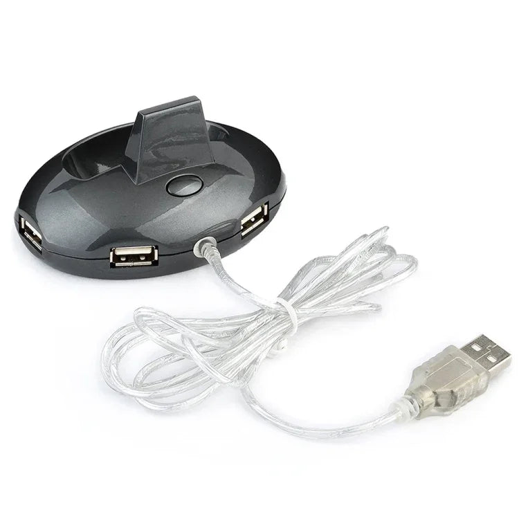 فأرة بصرية لاسلكية قابلة للشحن MZ-012 بدقة 1200 DPI مع 3 منافذ USB HUB / قاعدة شحن بتردد 2.4G