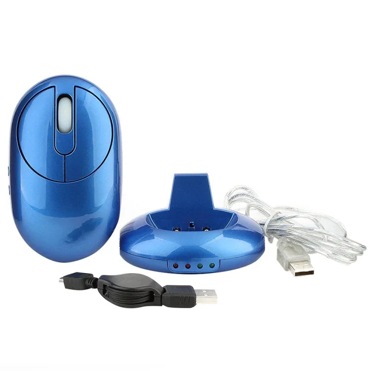 فأرة بصرية لاسلكية قابلة للشحن MZ-012 بدقة 1200 DPI مع 3 منافذ USB HUB / قاعدة شحن بتردد 2.4G